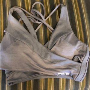 Gymshark gray wrap bra